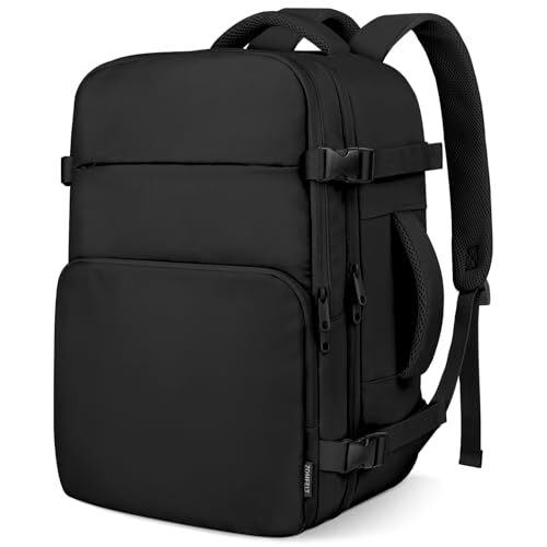 Travel Backpack for Women Men, Carry on Backpack, TSA 15.6 inch Large Black