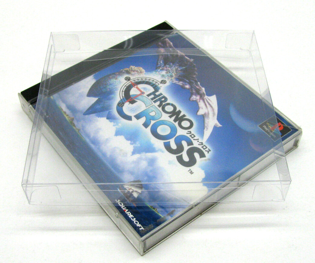 10x SONY PS1 JAPAN OVERSIZED IMPORT CIB - CLEAR PROTECTIVE BOX PROTECTOR SLEEVE