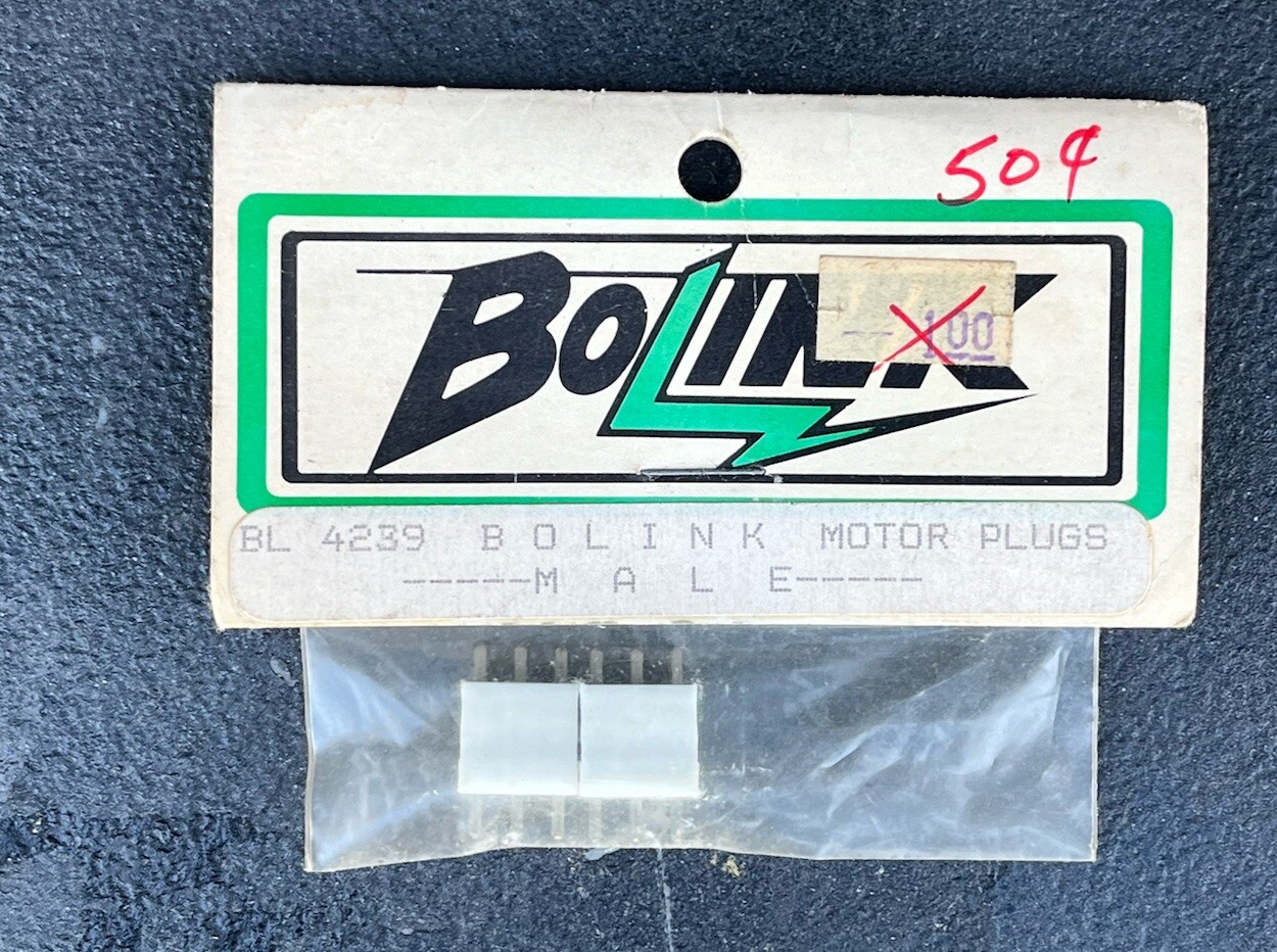 Bolink Racing RC Motor Plugs MALE WHITE #BL4239 FACTORY SEALED