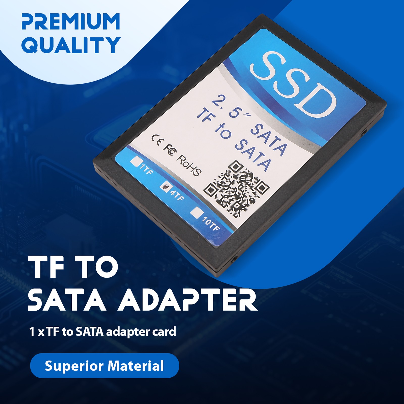 2.5 Inch 4 TF to Adapter Card, Self-Made SSD Solid State Drive, For Micro-4811
