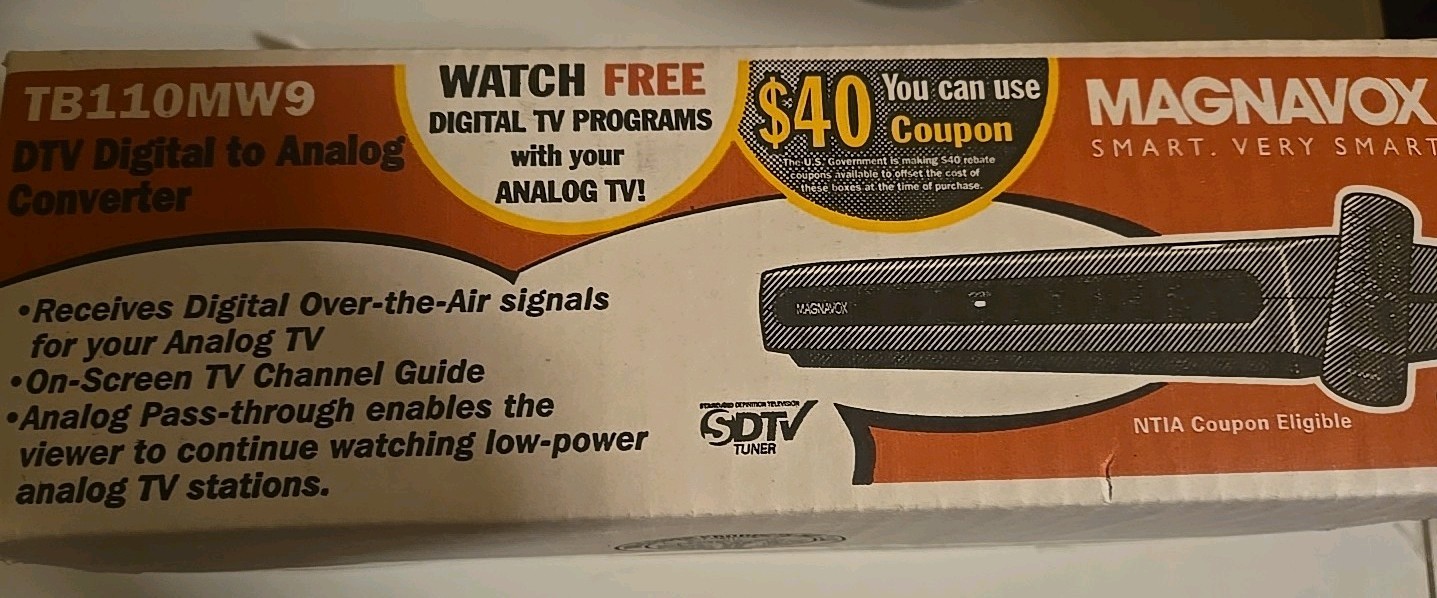 New In Box Magnavox DTV Digital To Analog Converter