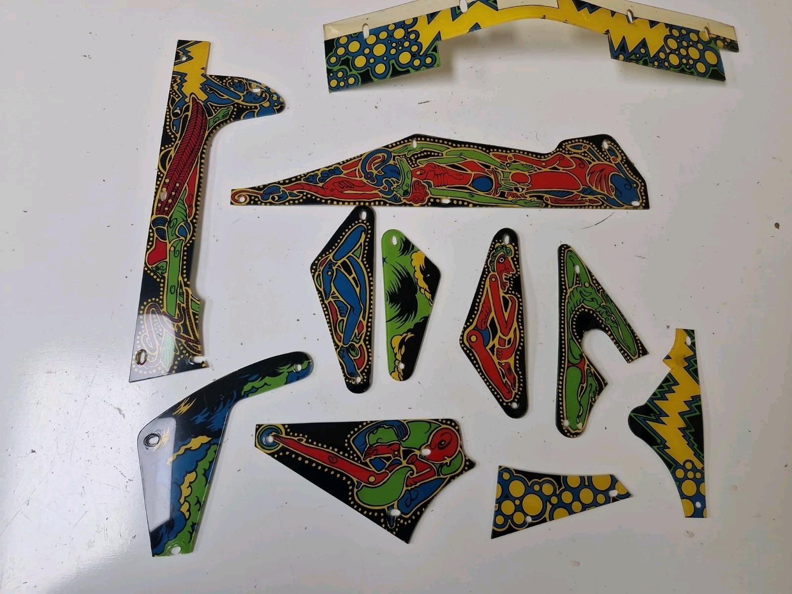 STERN USED LIGHTNING Pinball Machine PARTIAL PLASTIC SET
