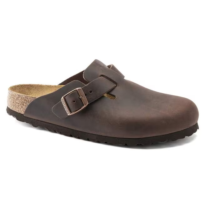 Birkenstock Boston Habana Oiled Leather Clog Shoes Unisex EU 37-45 Narrow/Wide
