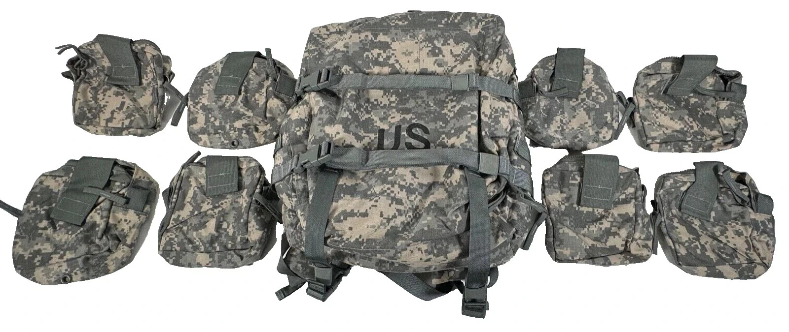 US Army Military MOLLE II Medic Bag Backpack w/Inserts & Pouches ACU Camo