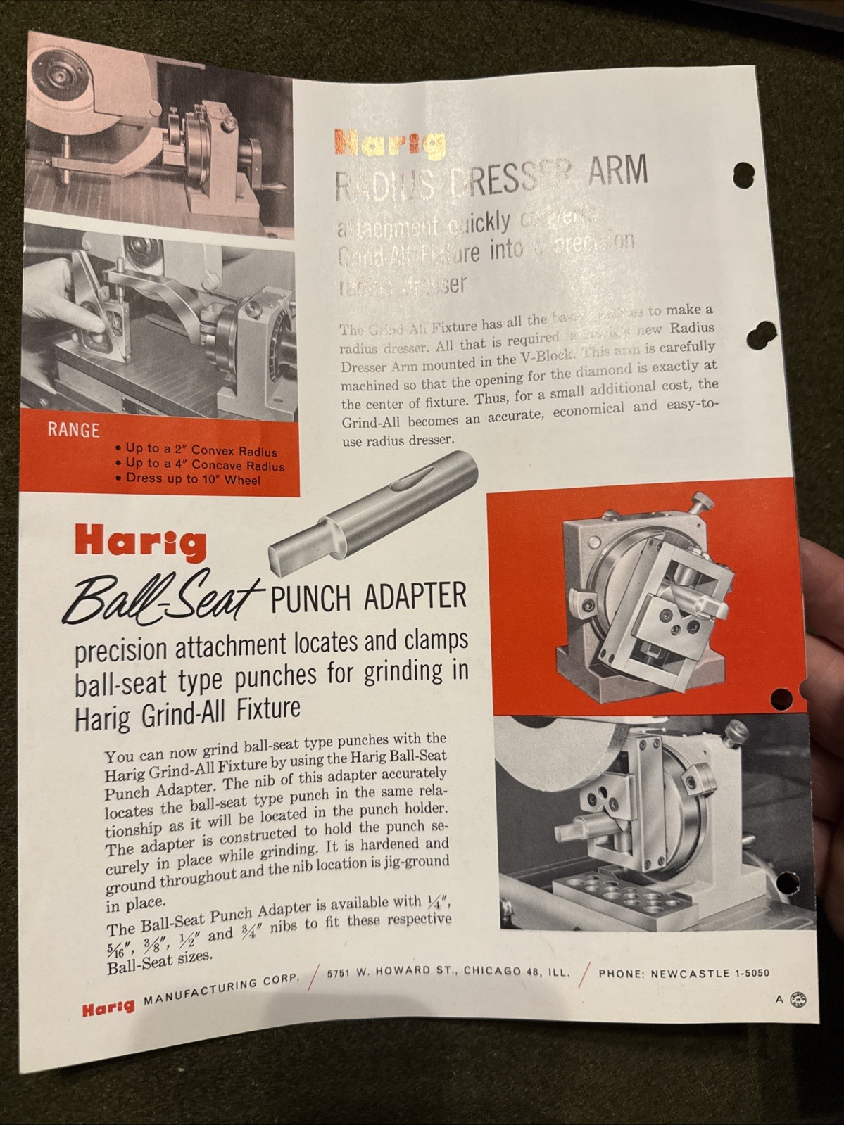 Vintage Harig Grind-all Fixture Tools Catalog USA 🇺🇸