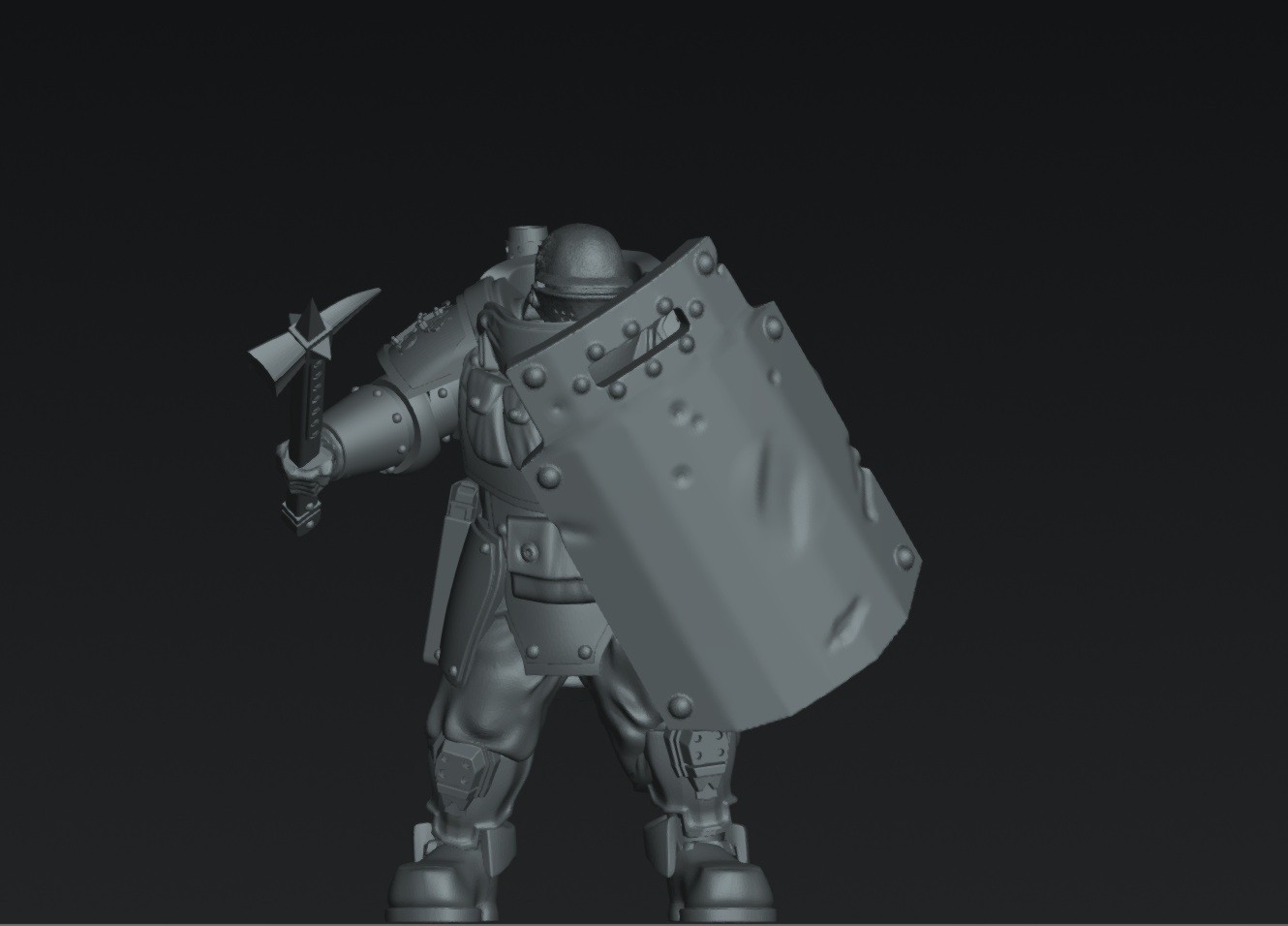 Trench Crusade Heavy Mechanised Infantry w/ Hammer & Shield (New Antioch)
