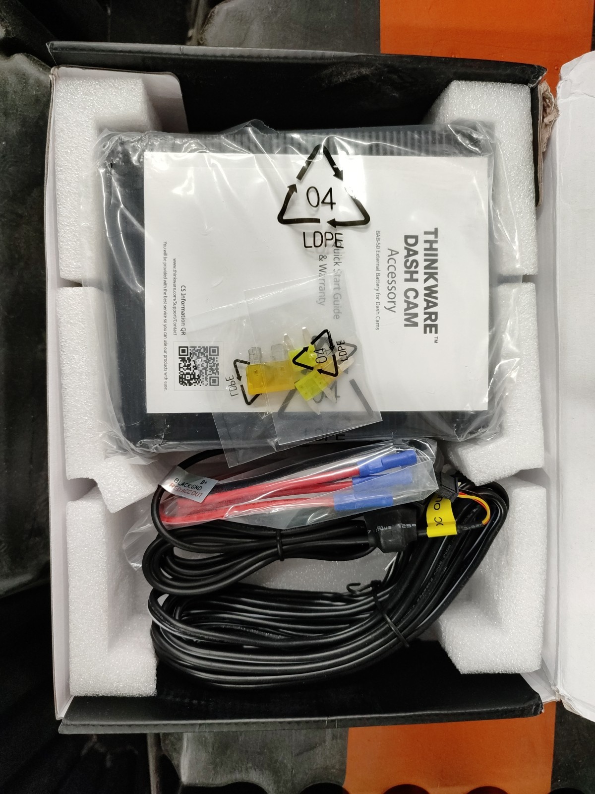 THINKWARE iVolt Mini External Dash Cam Battery (BAB-50)(Hardwiring kit required)