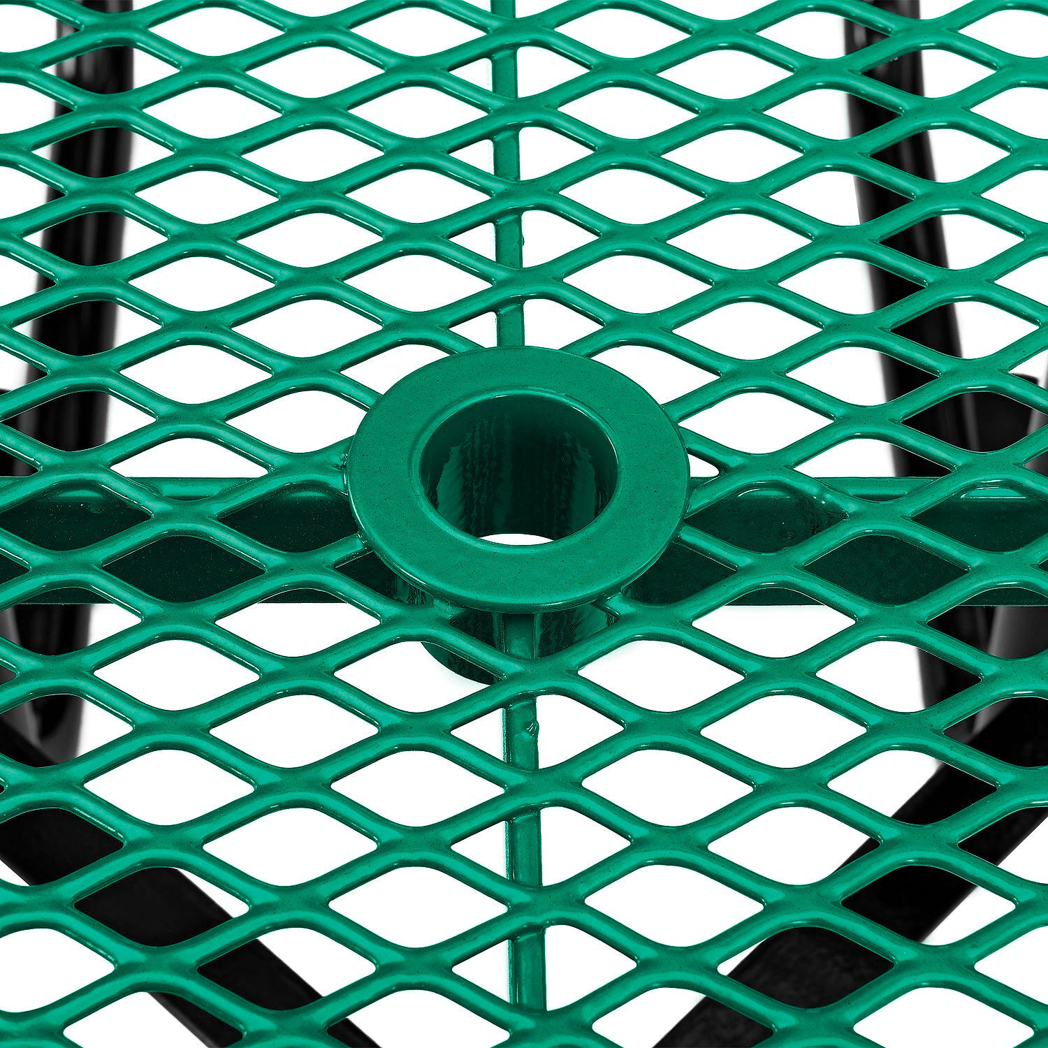 46" Wheelchair Accessible Round Picnic Table Surface Mount Green