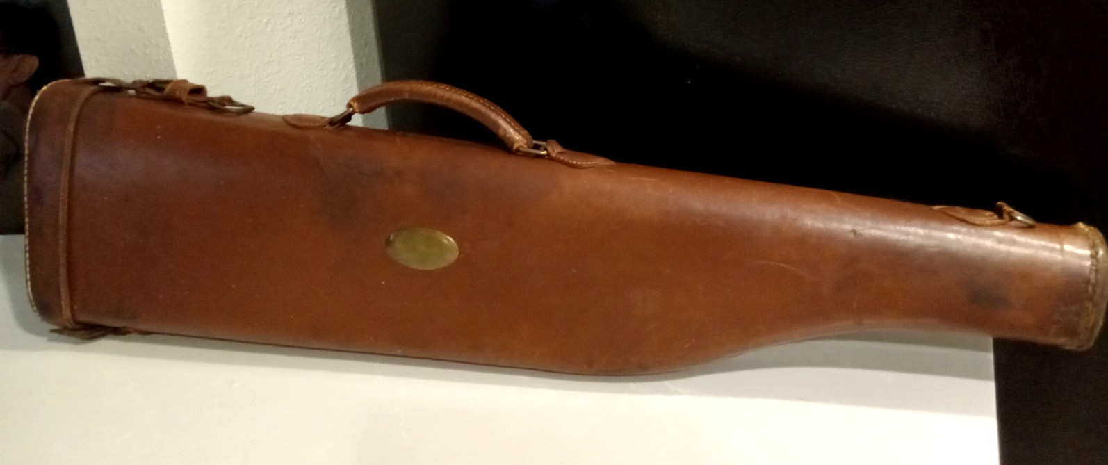 Antique Leather Shotgun Take down Gun Case-- 119 Years Old