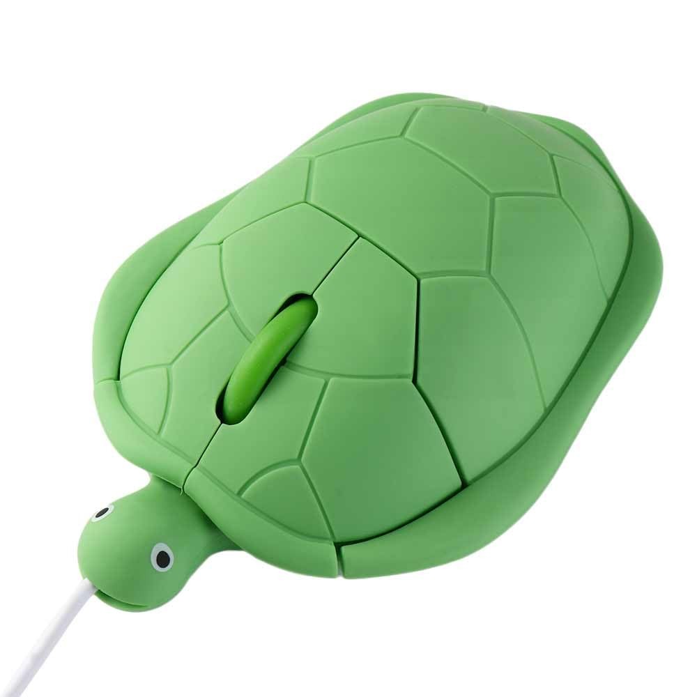 Cute Turtle Shape USB Wired Corded Mouse,1200DPI 3 Buttons USB Plug N Play Wi...