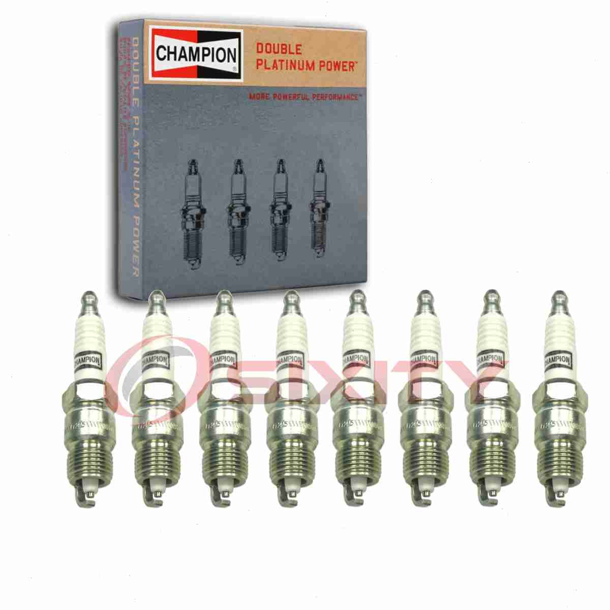 8 pc Champion Double Platinum Spark Plugs for 1979-1986 GMC C2500 5.0L 5.7L li