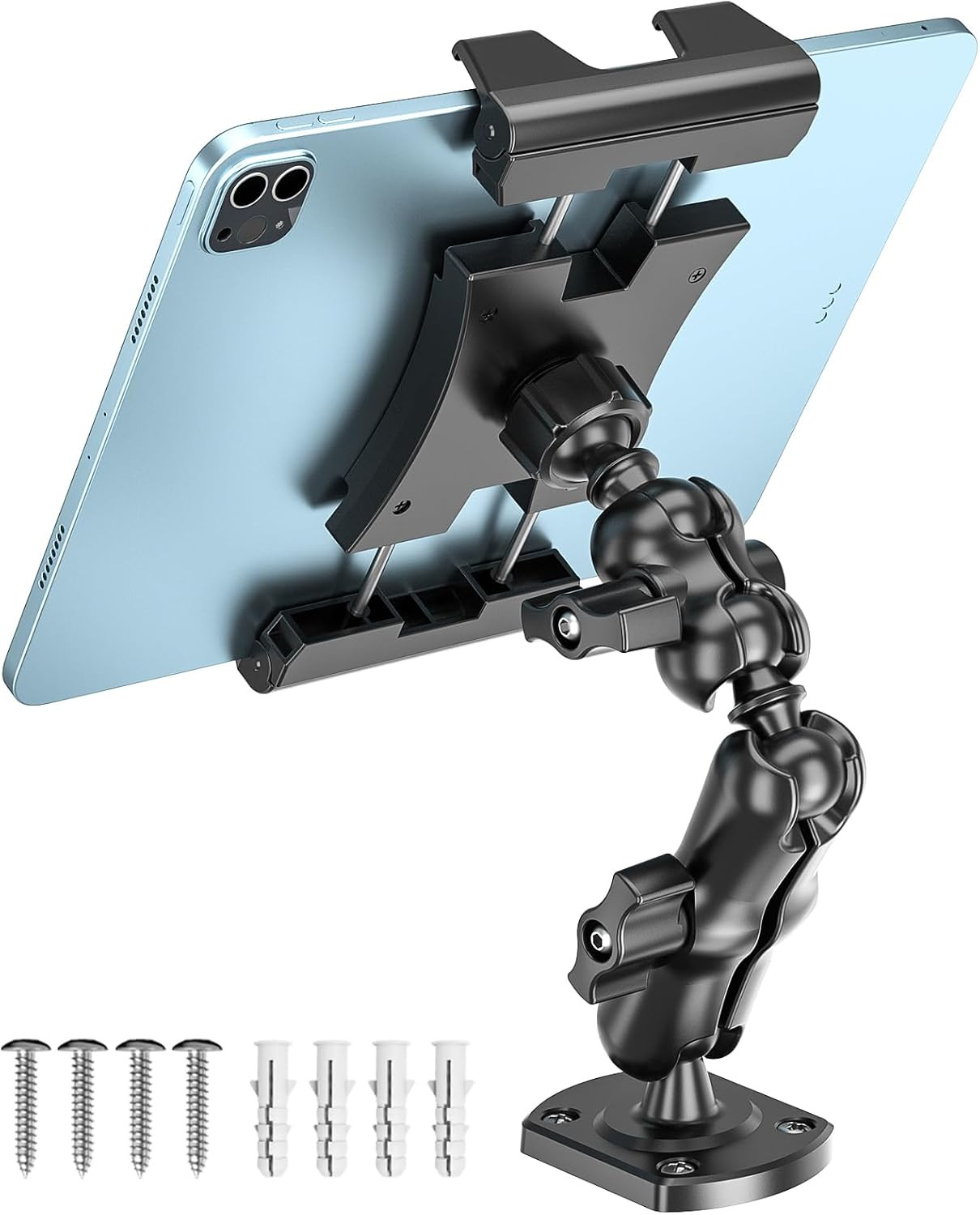Heavy Duty Drill Base Tablet Holder for Car & Truck Dashboard Mount