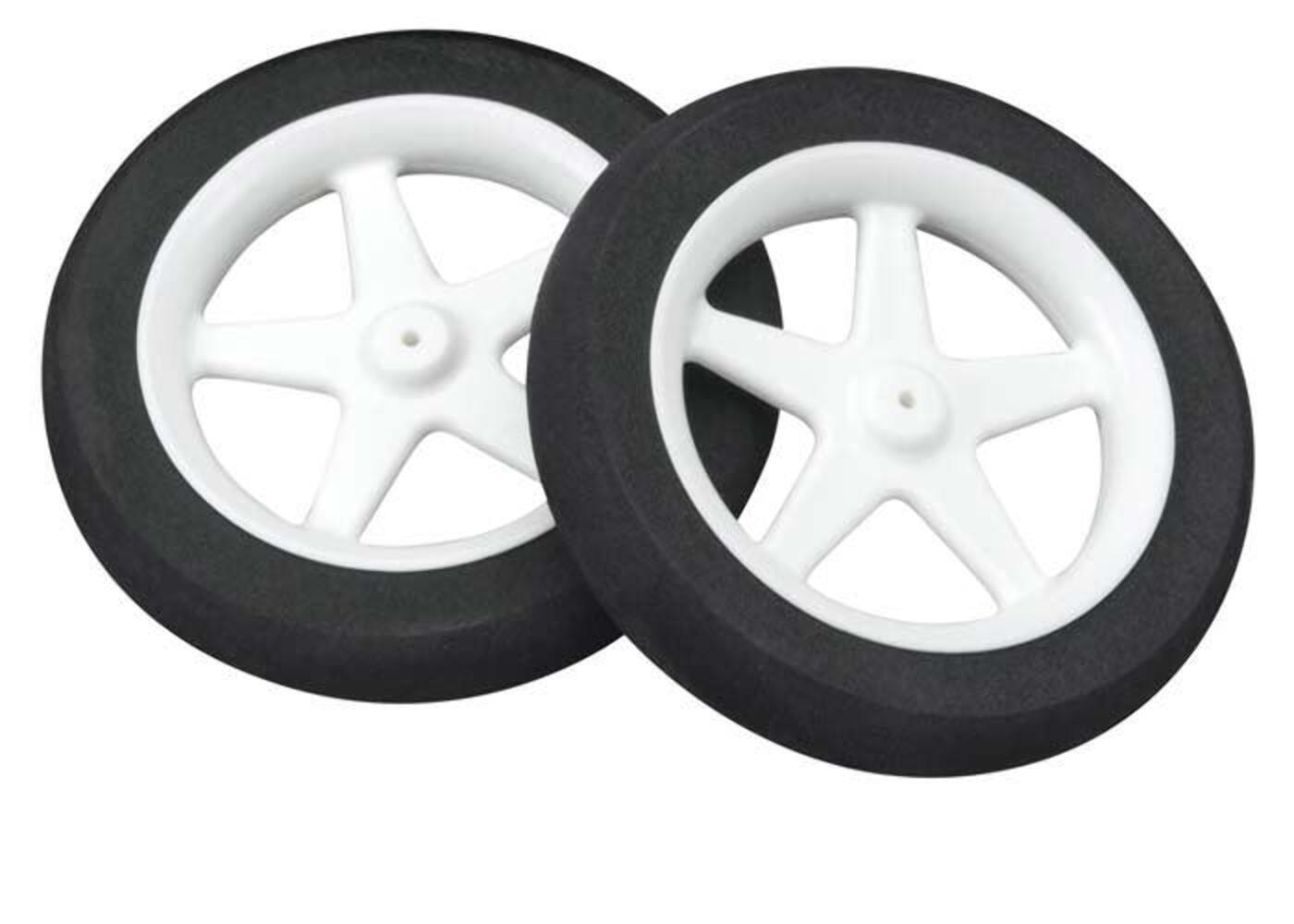 NEW Dubro Airplane Wheels 3" Micro Sport (2) pre-mounted 5 spoke foam tire 300MS