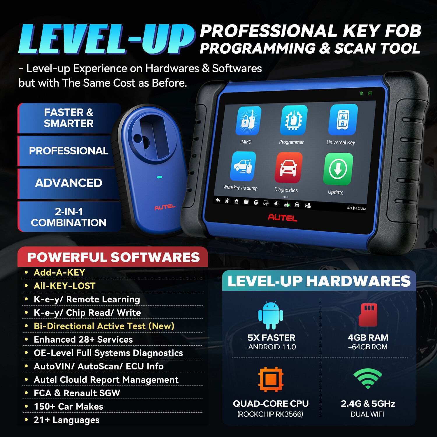 2024 Autel MaxiIM IM508S Key Fob Programming Full System Diagnostic Tool Scanner