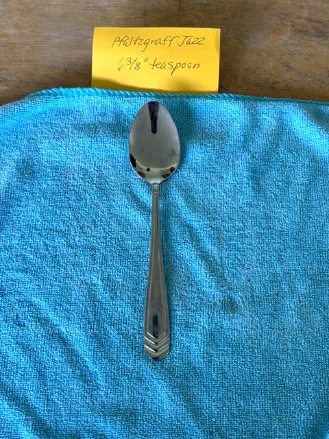 Pfaltzgraff JAZZ Stainless Steel 18/0 Teaspoon 6-3/8" VGUC
