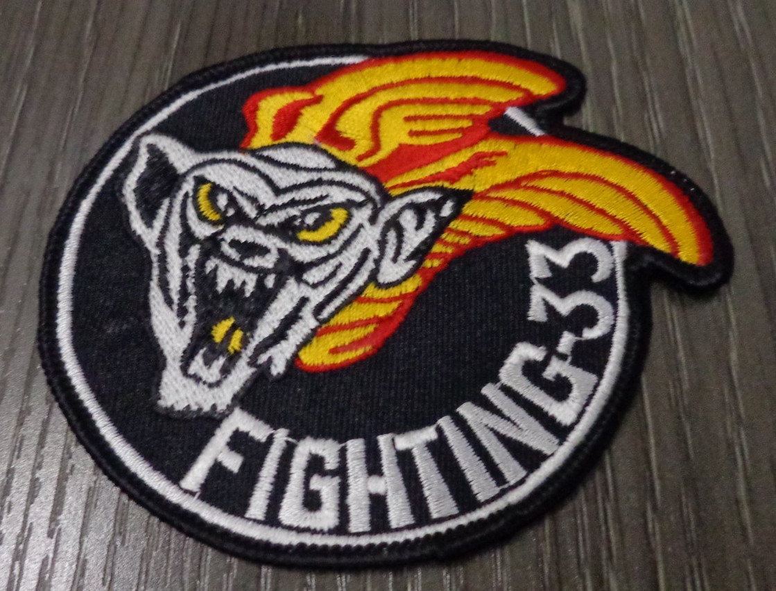 4" NAVY VF-32 VF-33 TARZIERS FIGHTING FIXED WING SQUADRON EMBROIDERED PATCH