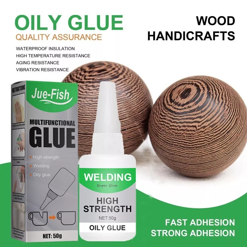 US Welding High-Strength Oily Glue, Jue Fish Glue Universal Super Glue Gel 50g