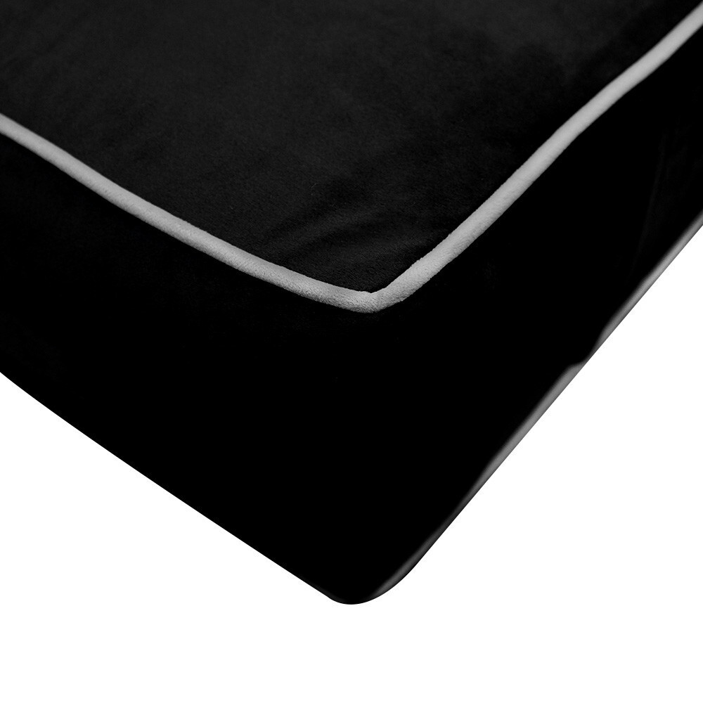 STYLE V5 Full Velvet ContrastPipe Indoor Daybed Mattress Pillow|COVER ONLY|AD374