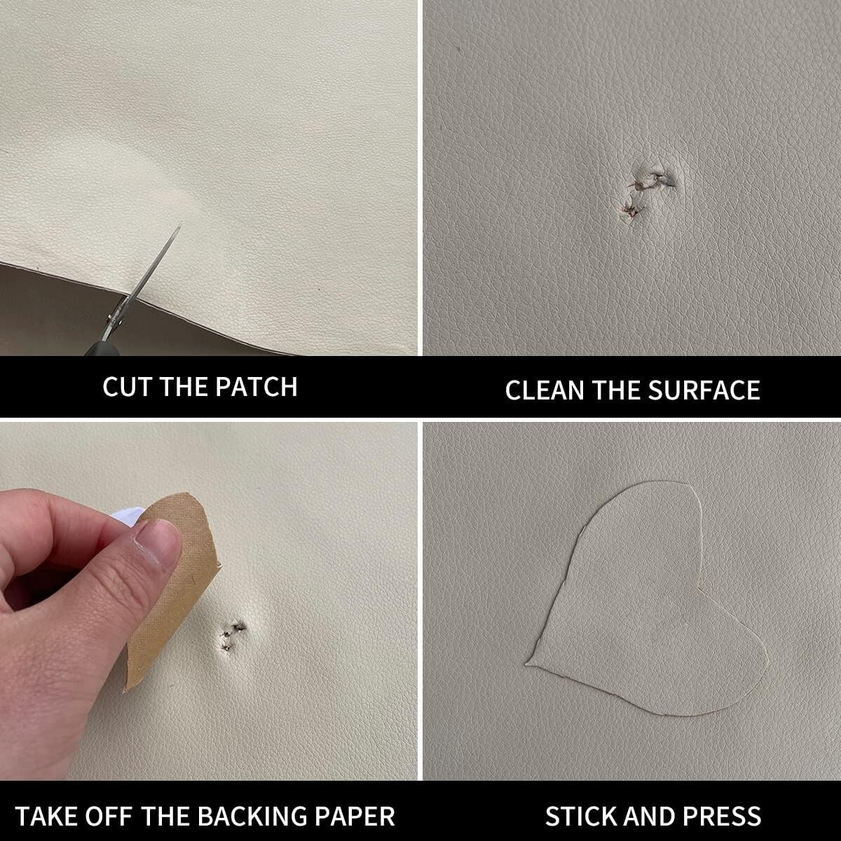 Extra Large Leather Repair Patch - Self Adhesive, Waterproof, DIY - 3.5X79 inch