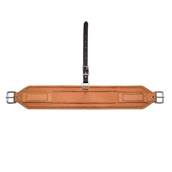 Partrade Golden Leather Heavy Duty Roping Flank Cinch