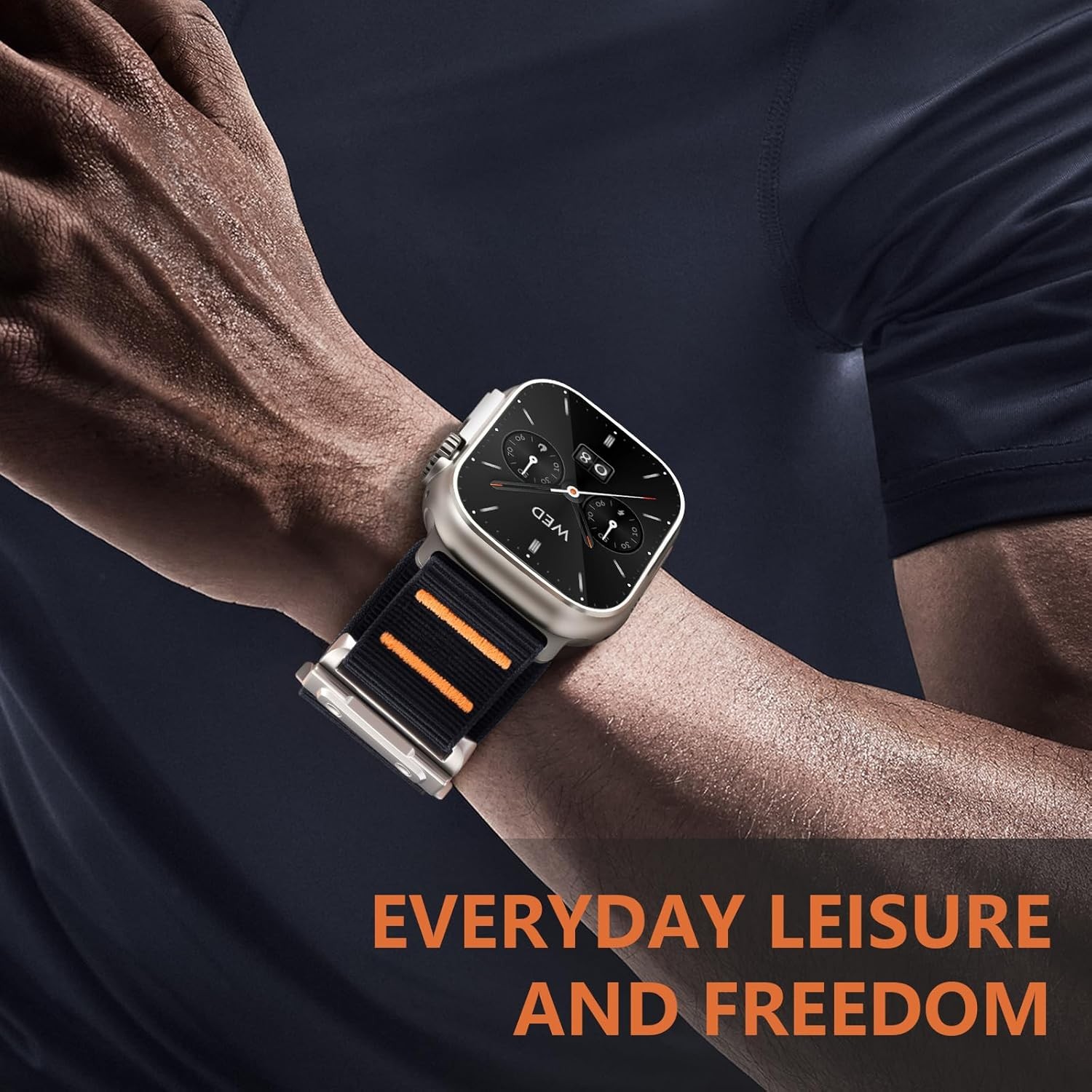 Magnetic Nylon Strap Compatible with Apple Watch Ultra 49mm Breathable Loop