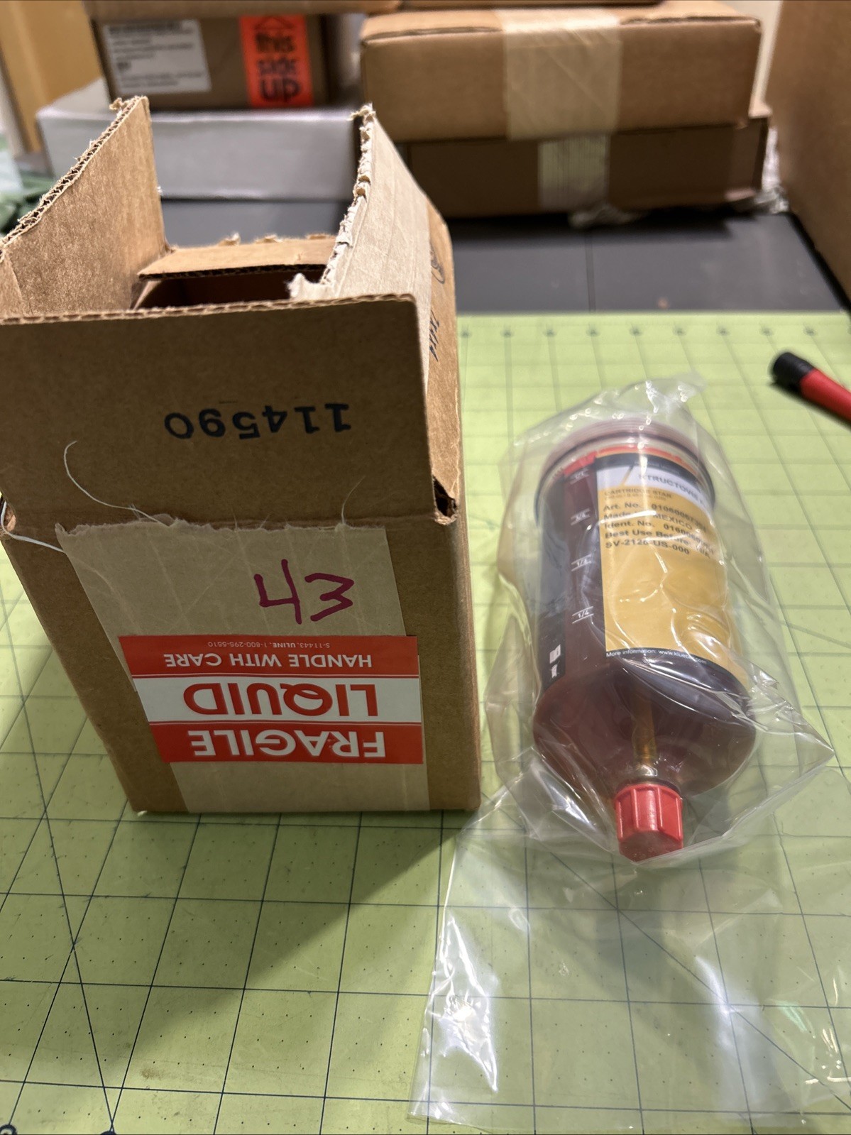 Kluber Lubrication cartridge P/N: PLC250/1393 (W/O Battery) Idnt. No. 0160060PR1