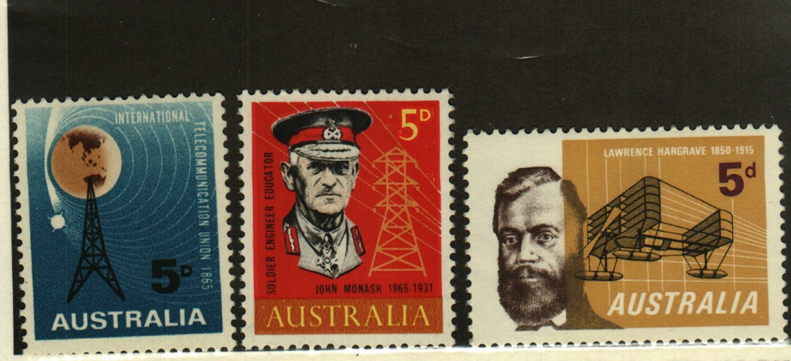 Australia #386, 390-1 MNH
