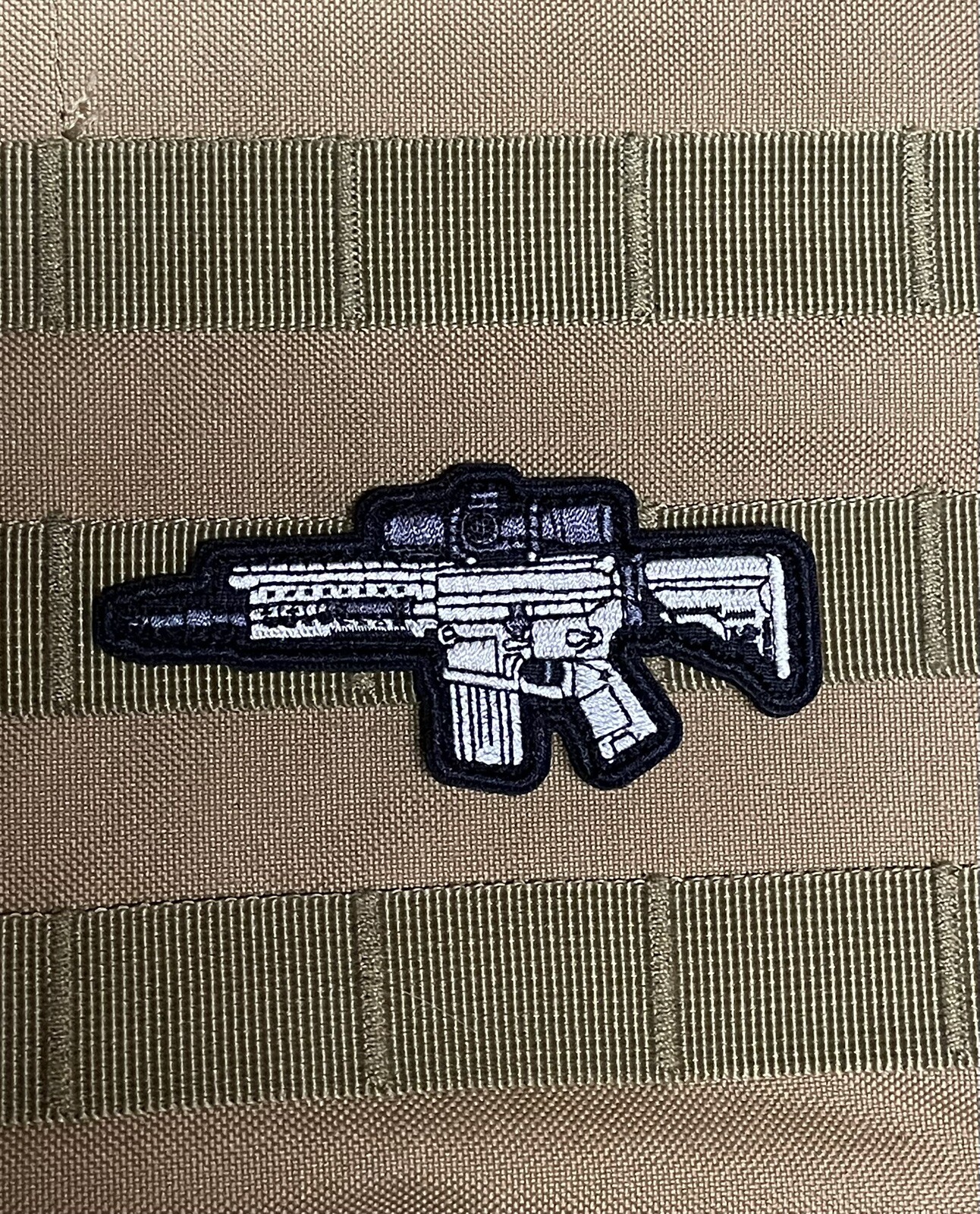 Sniper Rifle Patch 308 Gun Army Weapon COD Tactical Morale Hook Loop