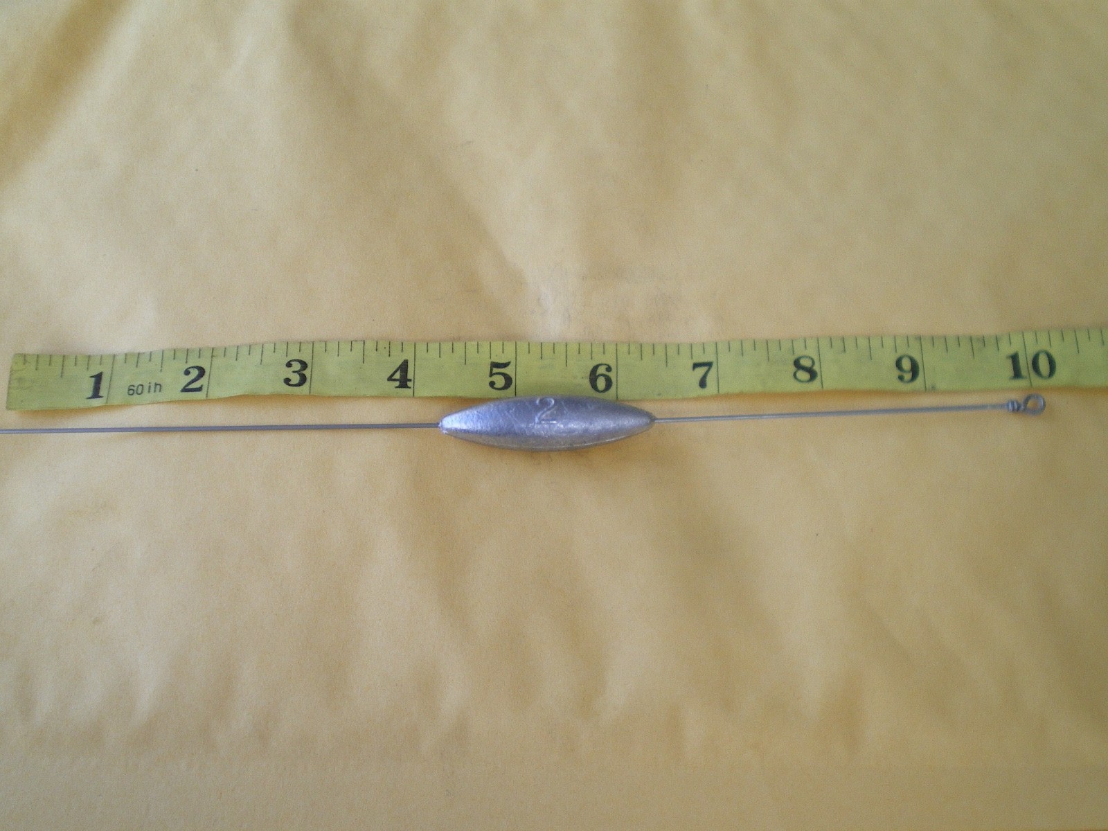 10 PCS. STRAIGHT DOWN BOTTOM BOUNCER SINKER 2, OZ. S.S. WIRE .045 X 10"