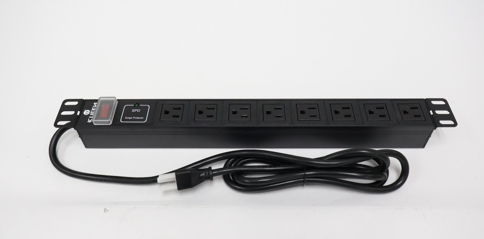 KUEEN 19" 1U Rack Mount PDU Power Strips, Server Rack Power Distribution Unit