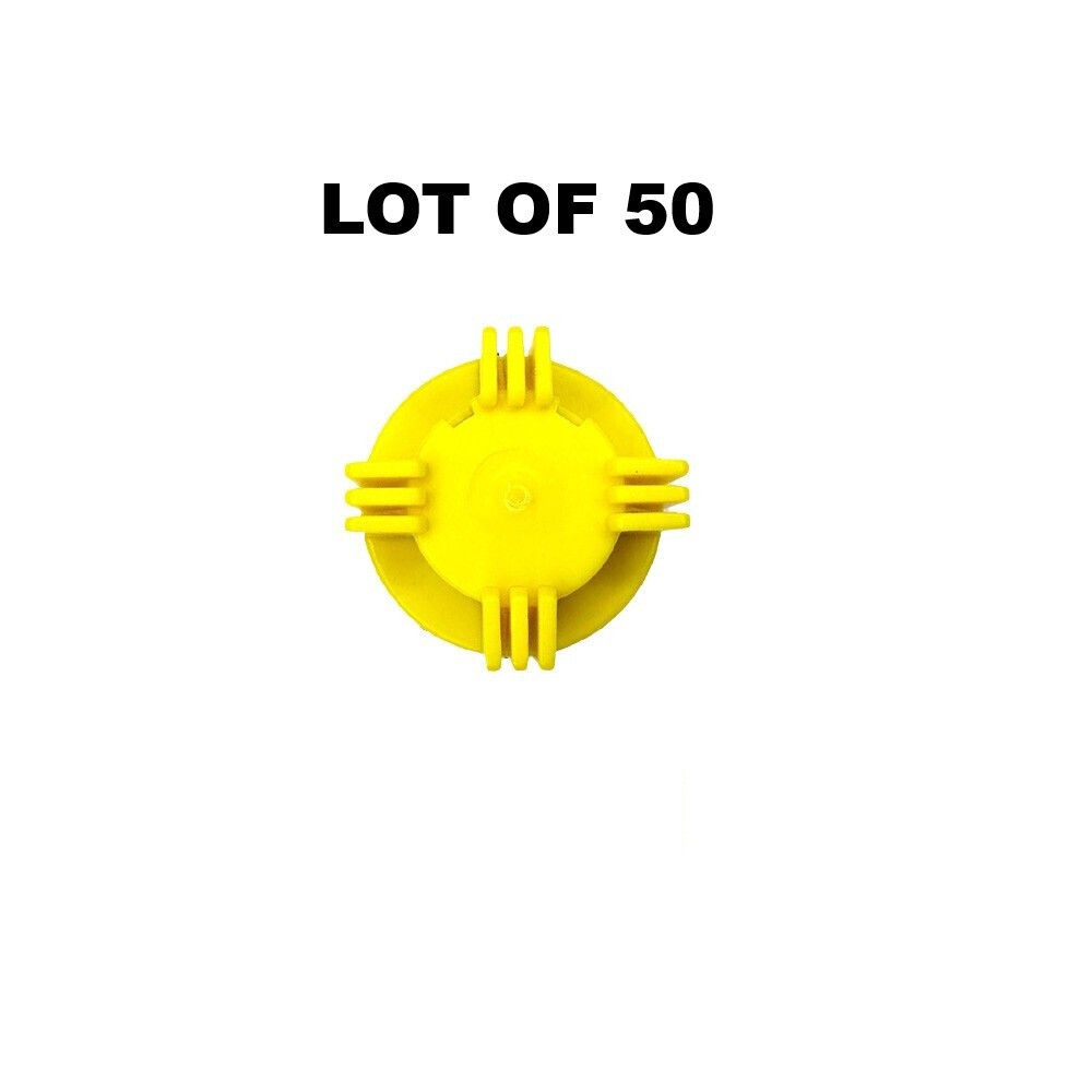 LOT OF 50 YELLOW VENT CAPS - BAYONET STYLE  GOLF CART FORKLIFT MARINE SOLAR NEW