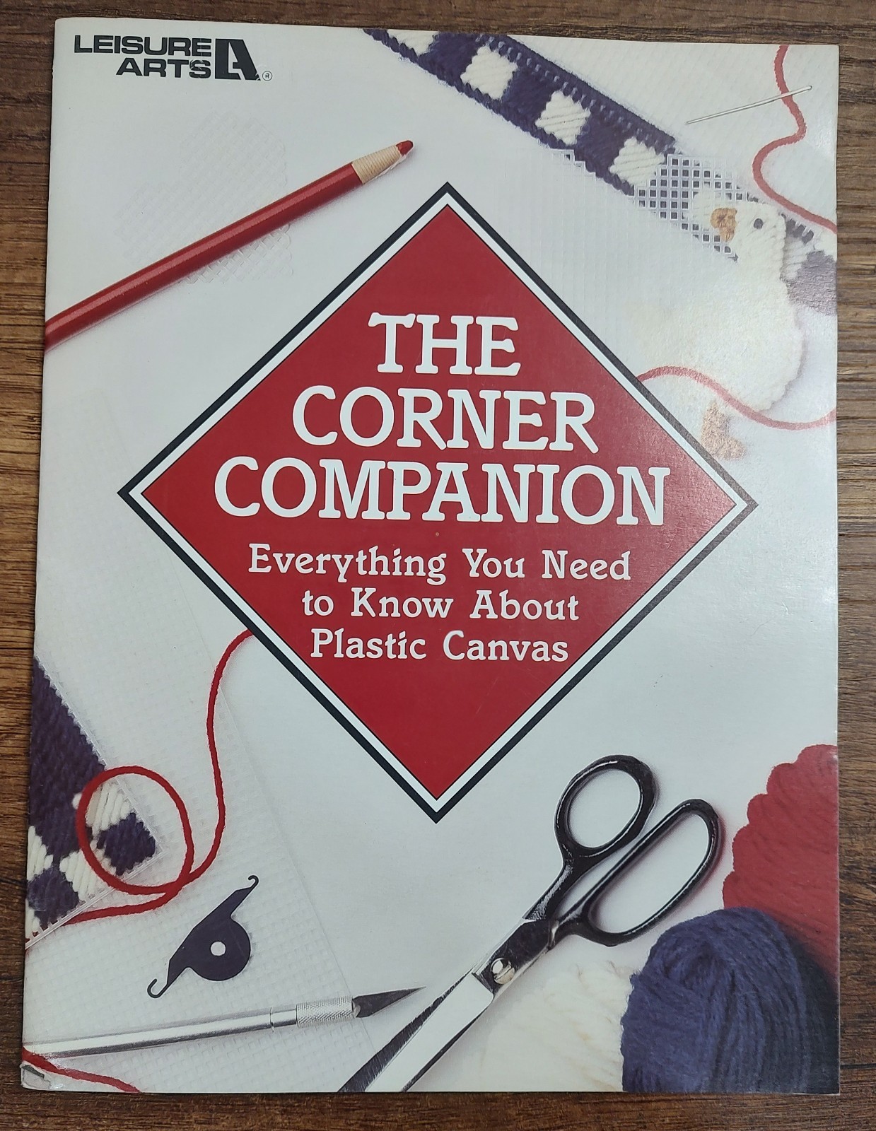 1989 Leisure Arts The Corner Companion Plastic Canvas Instruction Book Vtg 14727