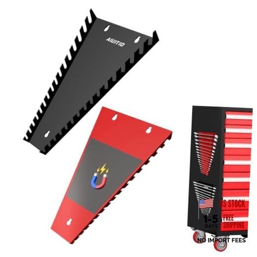 AIUITIO 2 Pack Magnetic Wrench Organizer, 32-Slot Magnetic Wrench 2 pack