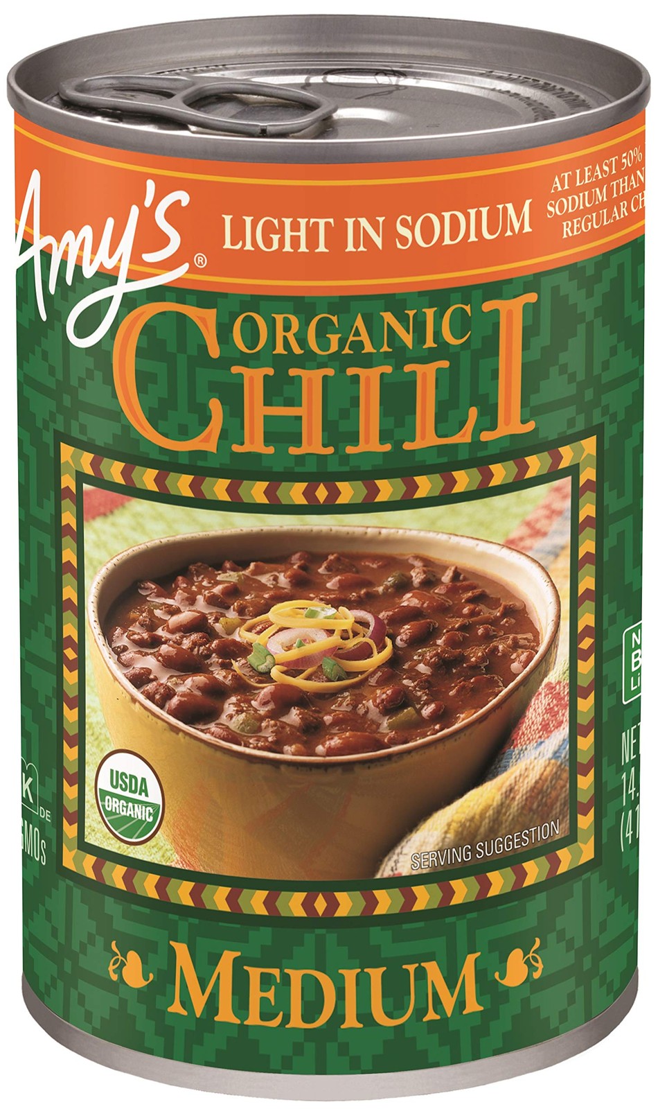 Amy's Organic Low Sodium Medium Chili, 14.7 OZ Ounce (Pack of 1)