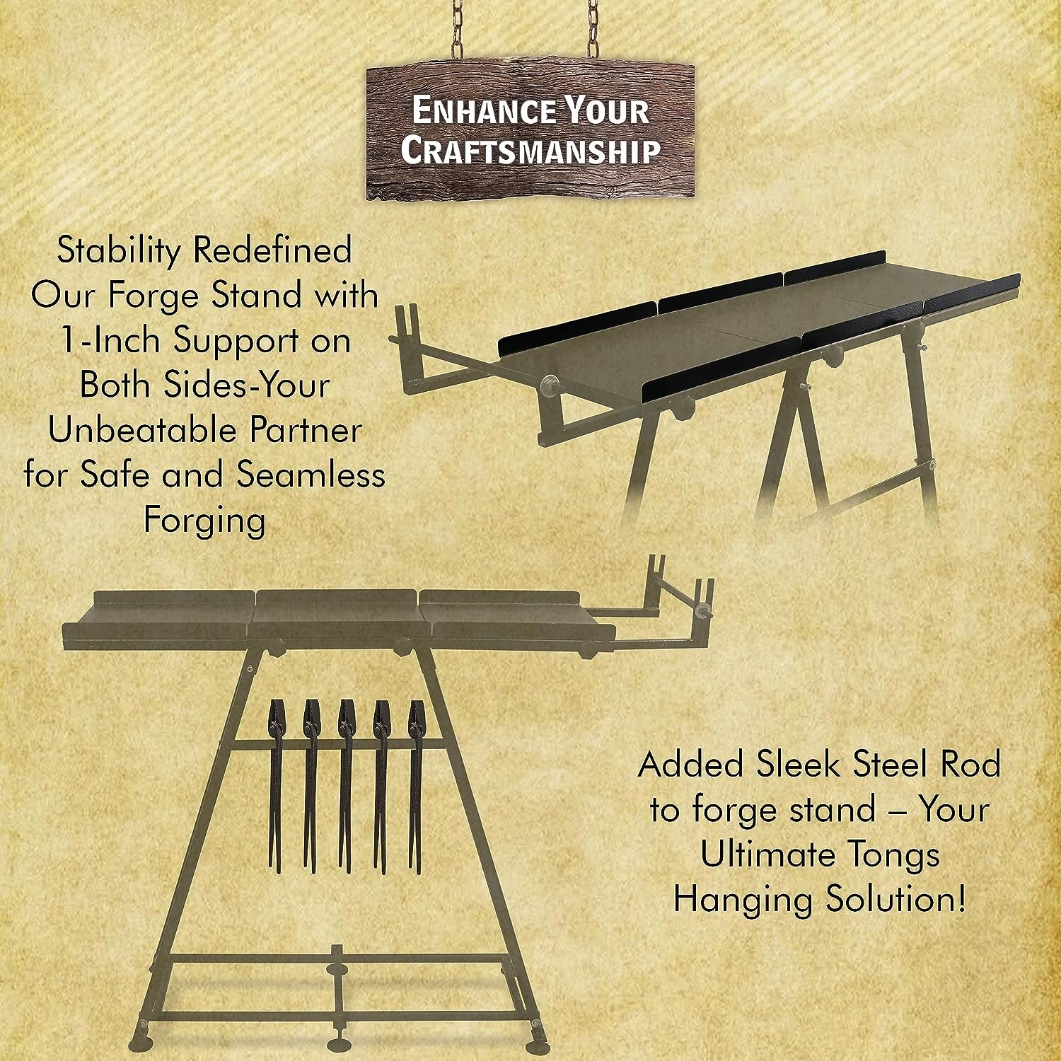 SIMOND STORE Forge Stand Compatible to All Single, Double, three burner Forge