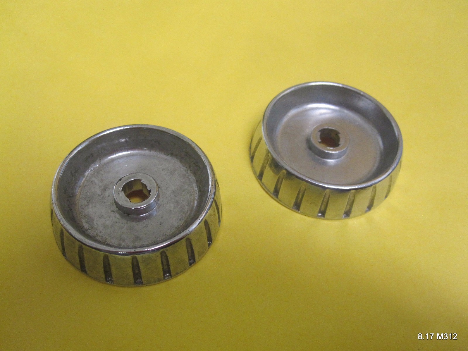 Pair of Radio Bezels #VH1753291-36C539088 Chrome on Cast for Late Model Ford