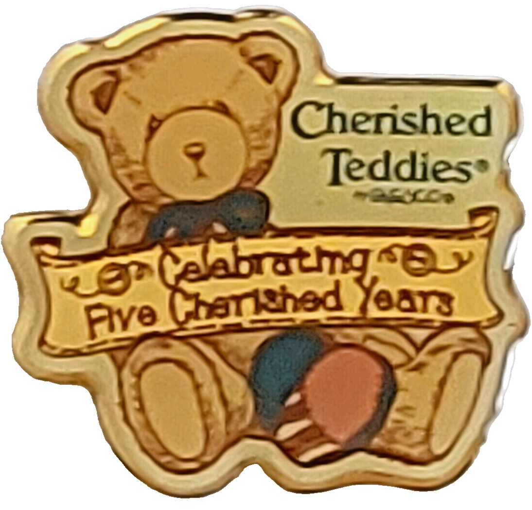Cherished Teddies by Enesco 5th Anniversary 1997 Lapel Pin