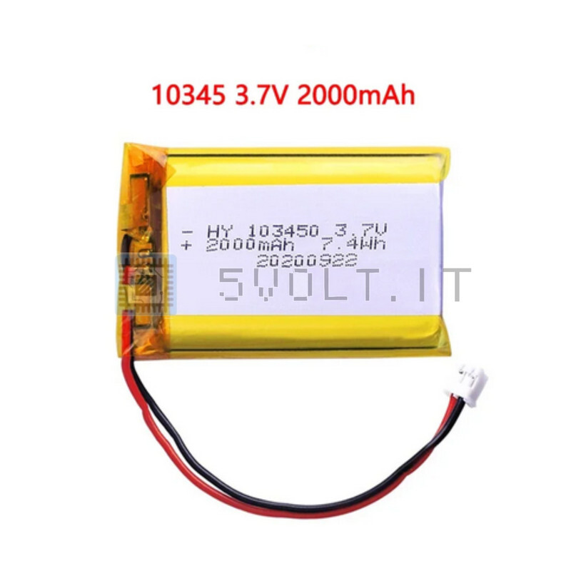 103450 3.7V 2000mAh Rechargeable Lithium LiPo Battery