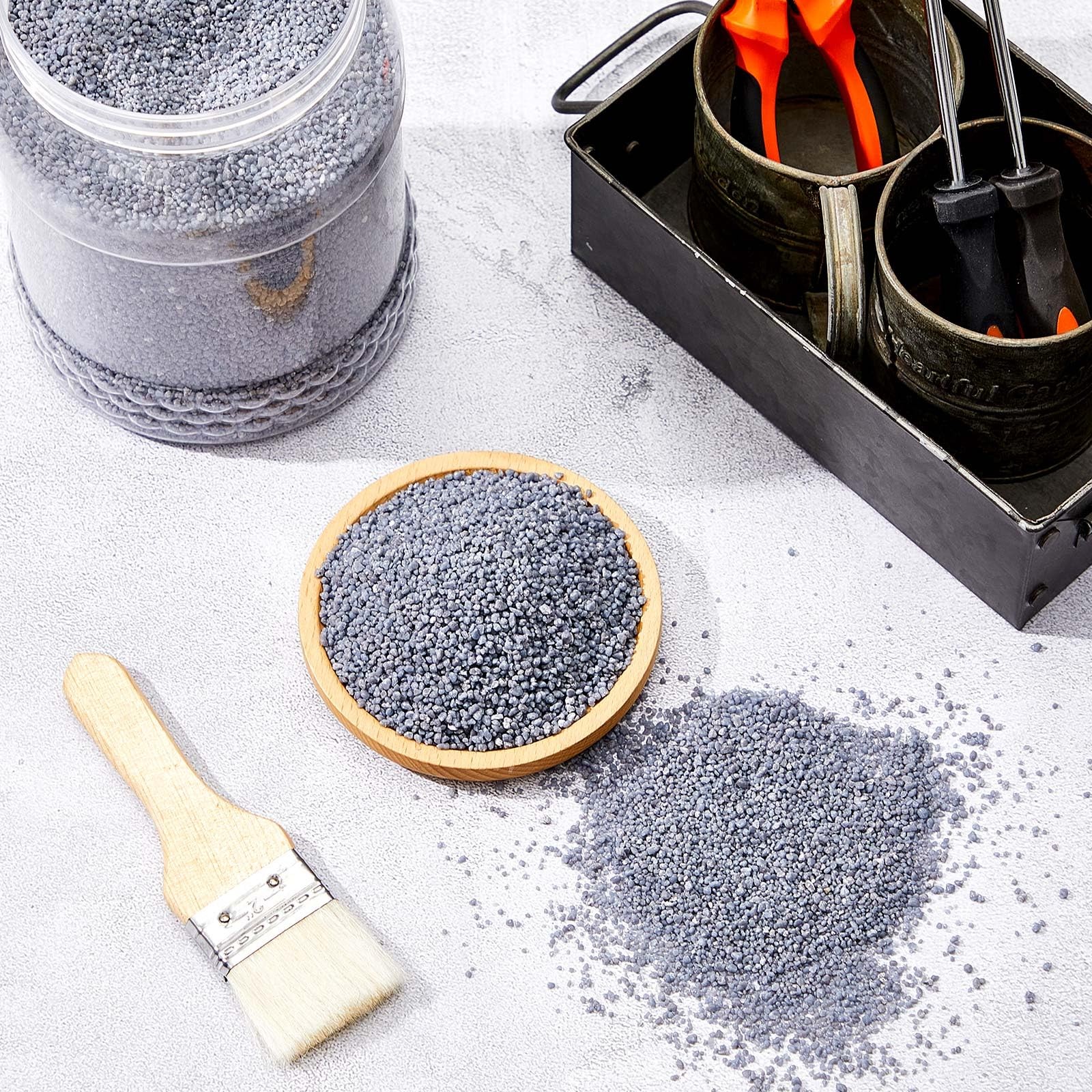 Nuanchu Roofing Granules 6.6 lb Bottle Roof Shingles Particles for Gray
