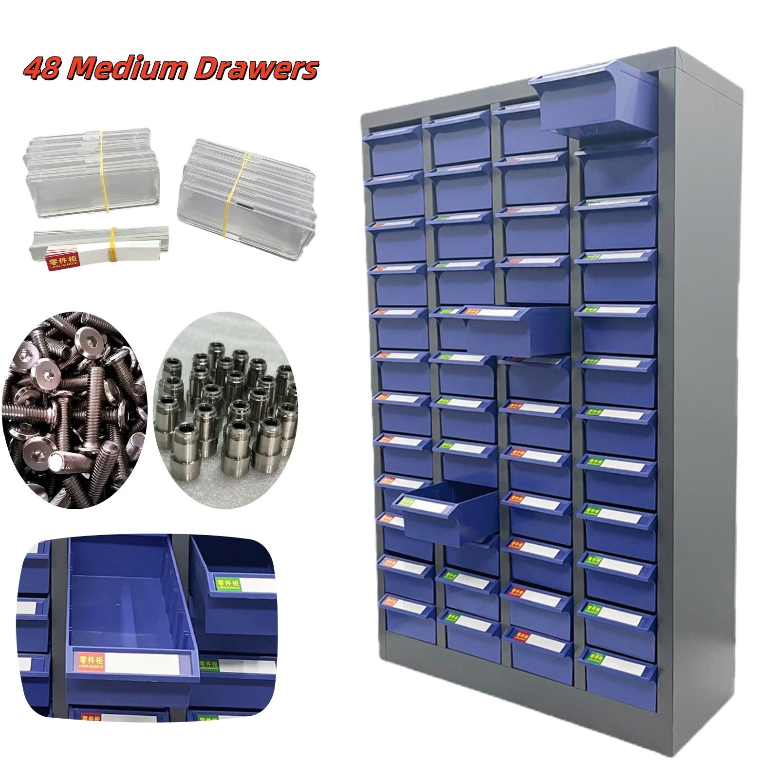 48 Medium Drawers Parts Cabinet No Door Multi-functional Hardware Drawer Cabinet