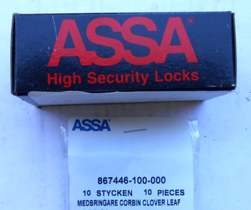 lot of 5 ASSA  High Security  mortise cylinder tail cam for CORBIN   CLOVER LEAF