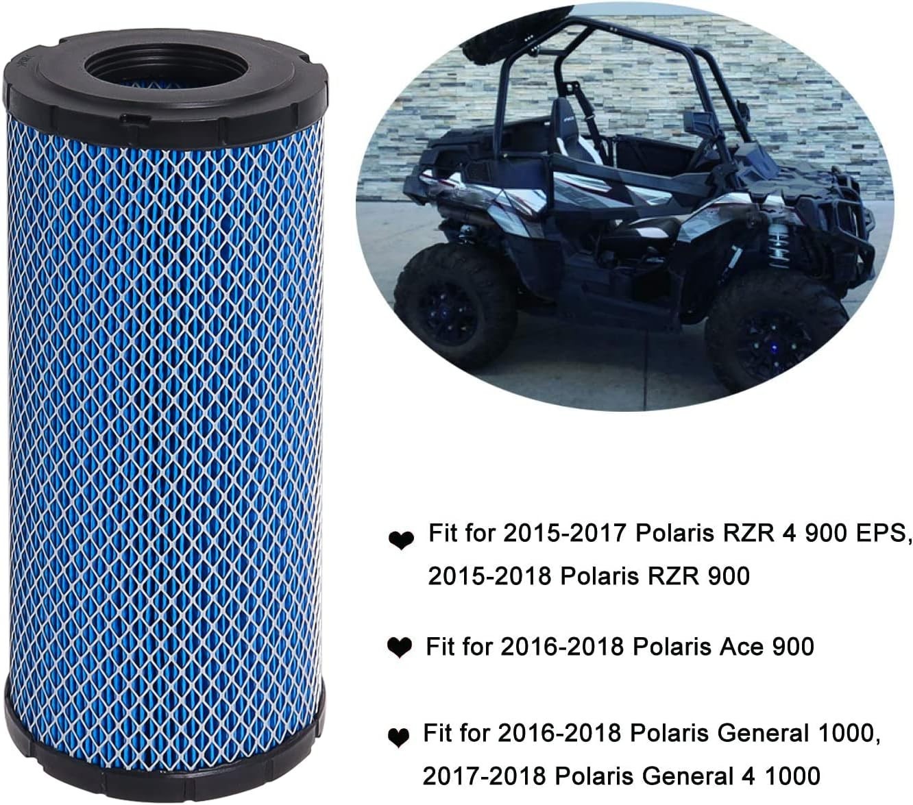 Air Filter Replacement Compatible with ACE 900, General 1000, General 4 1000, RZ