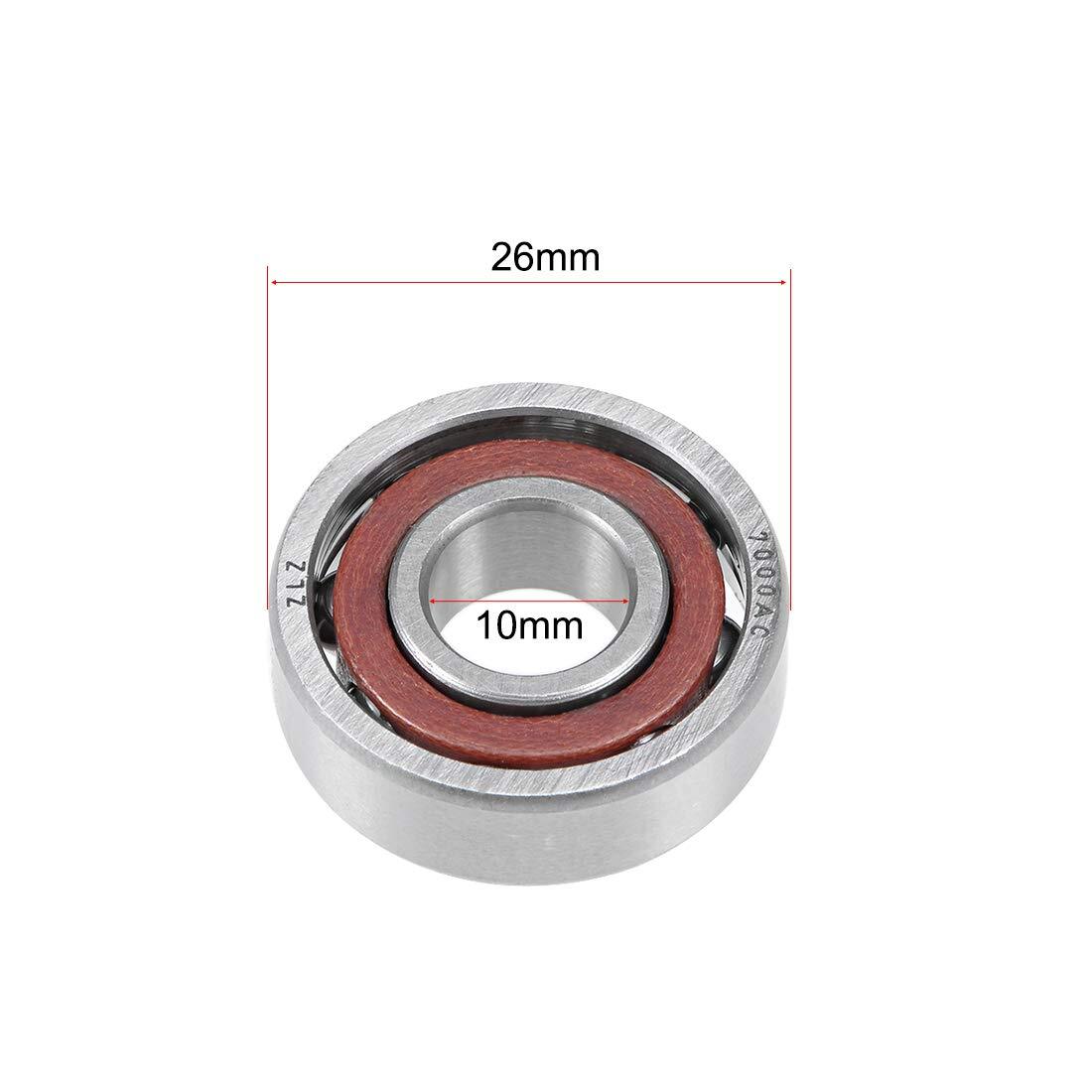 uxcell 7000AC Angular Ball Bearing 10x26x8mm Single Row Open 25° Angle 5pcs