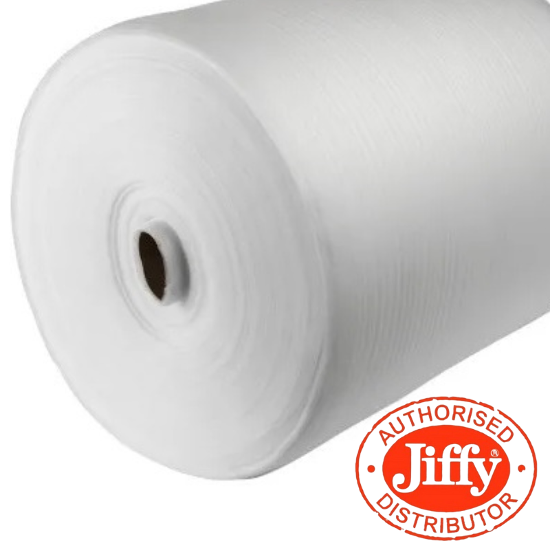 JIFFY FOAM ROLLS 500/750/1500MM 1/1.5/2.5/4MM THICK FOR PACKING WRAPPING POSTING