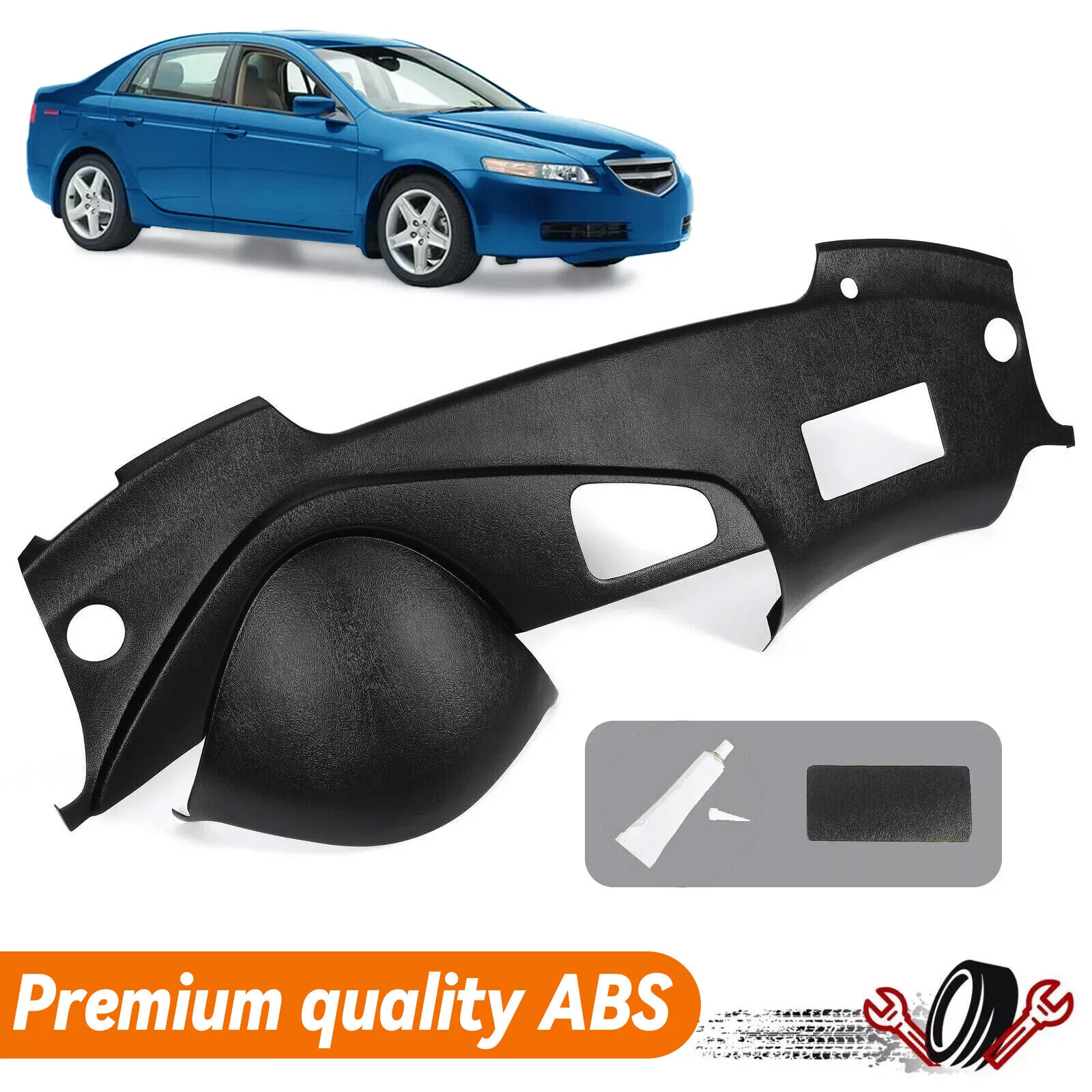 Fit For Acura TL Sedan 2004-2008 Front Upper Dash Board Cover Cap Textured Black