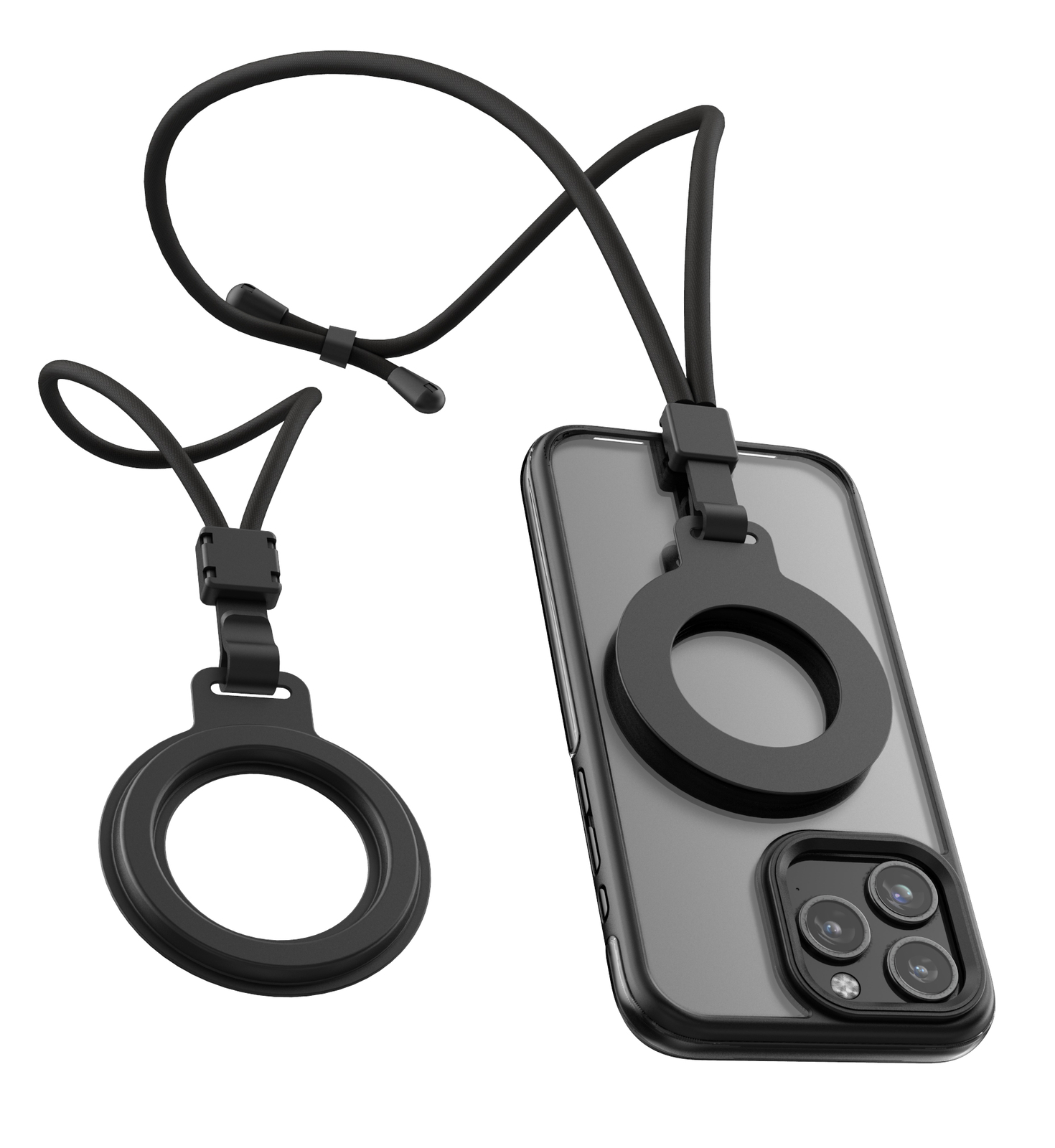Encased Magnetic Neck Strap and Wrist Strap