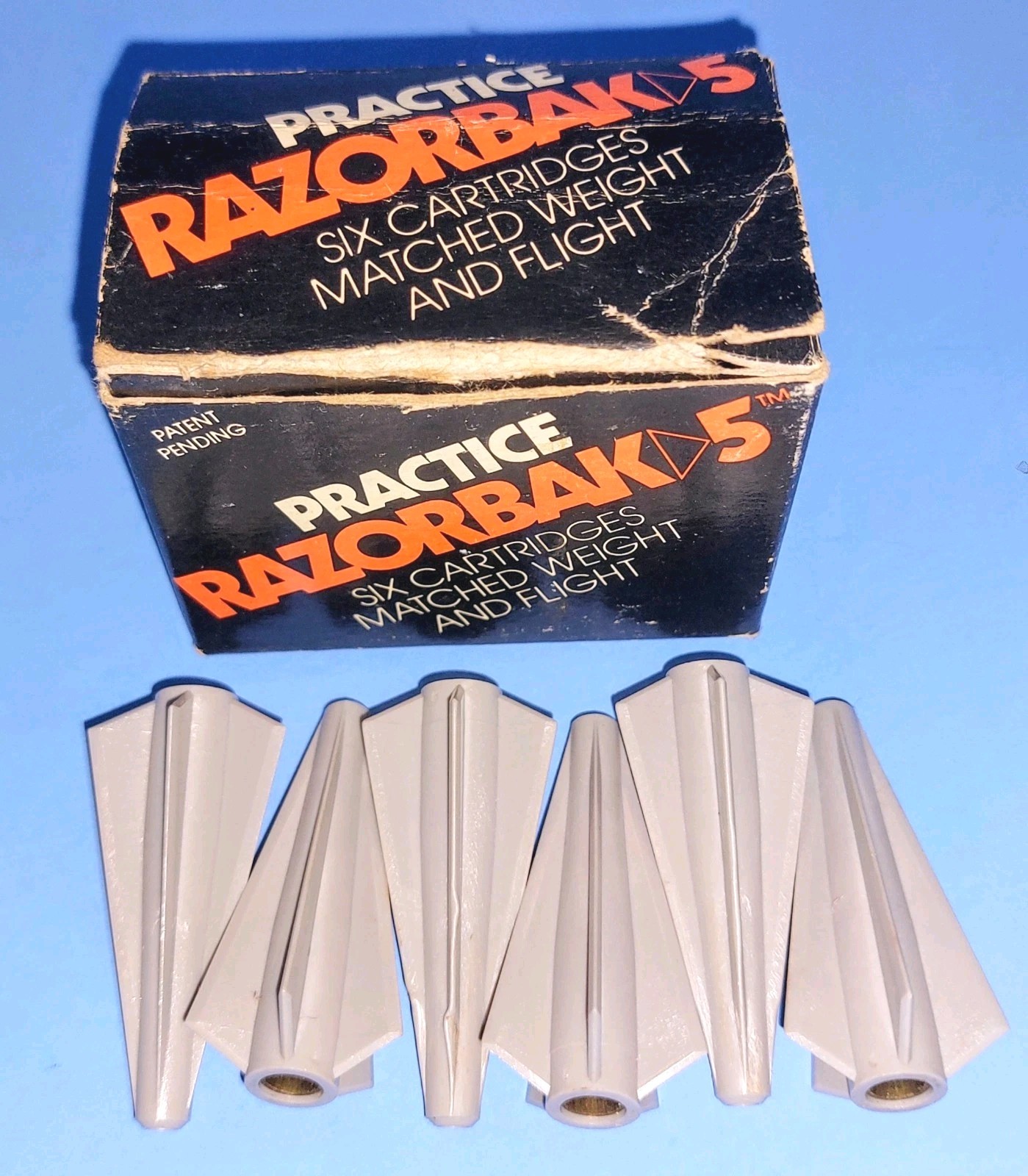 6 X Razorbak5 Razorback 5 Broadhead Practice Cartridge Plastic Blade In Box Rare