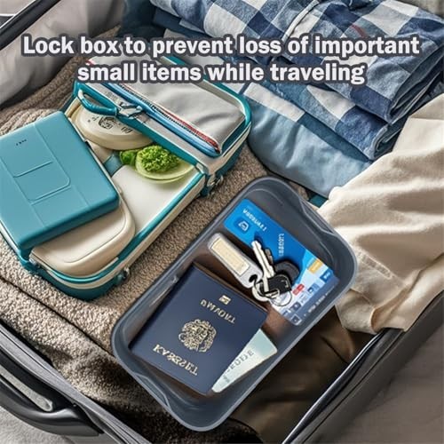 Medication Lock Box,Small Lockable Storage Box with Combination Code for Phone,M