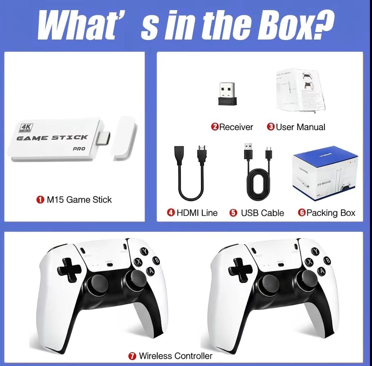 M15 Plus Wireless Controller Gamepad 2.4G