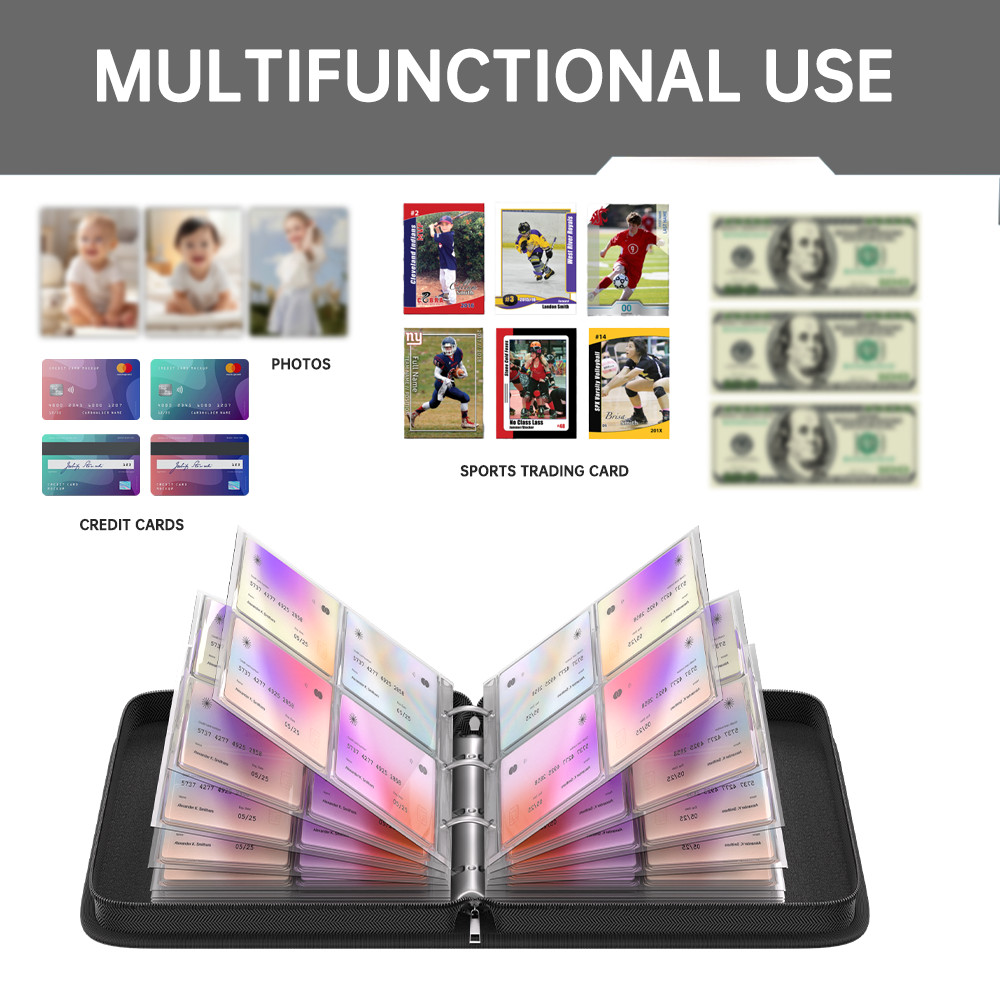 Fireproof Sports Trading Card Binder Waterproof Card Collection Album
